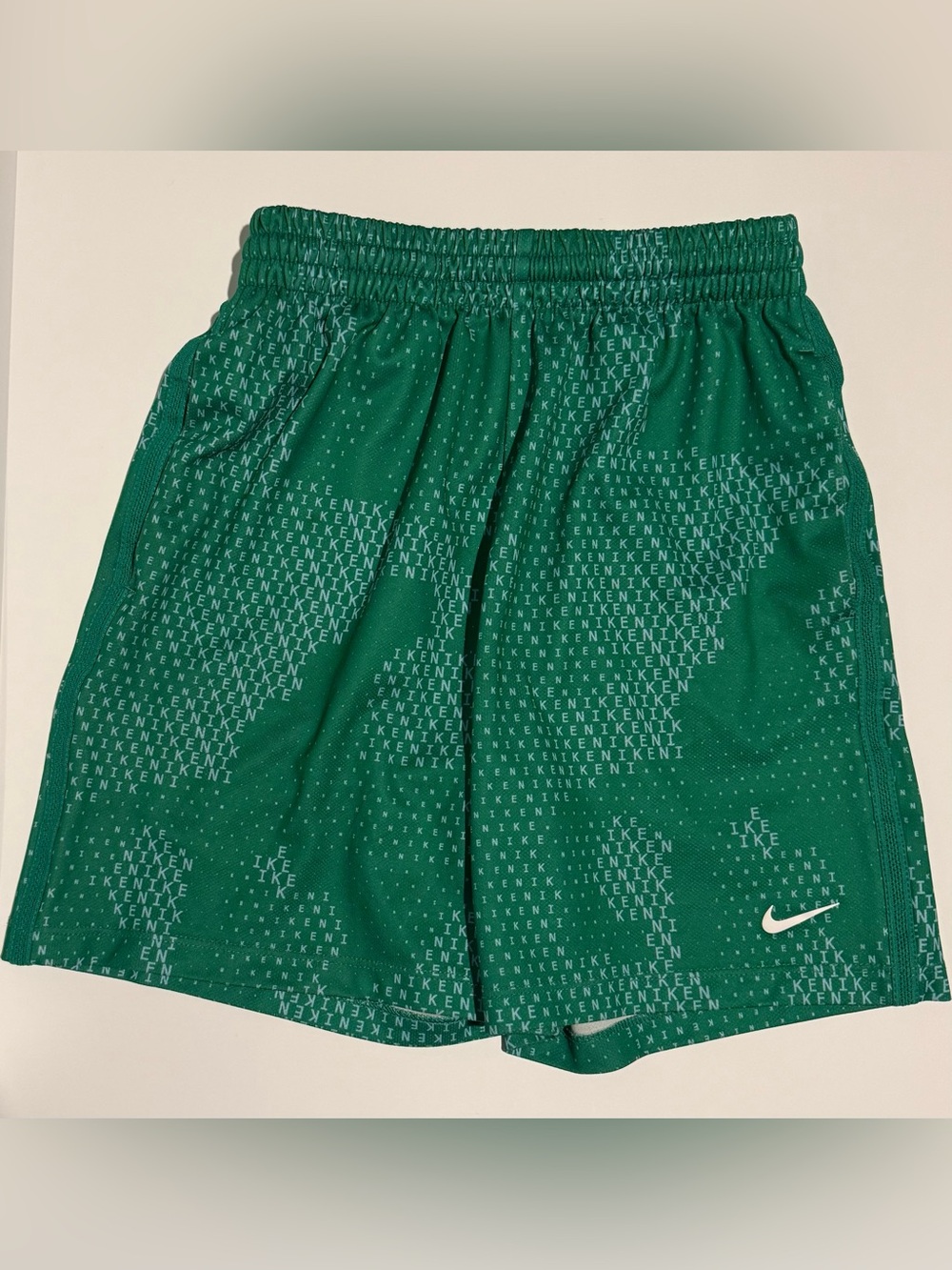 Nike Kids Green Printed Athletic Shorts